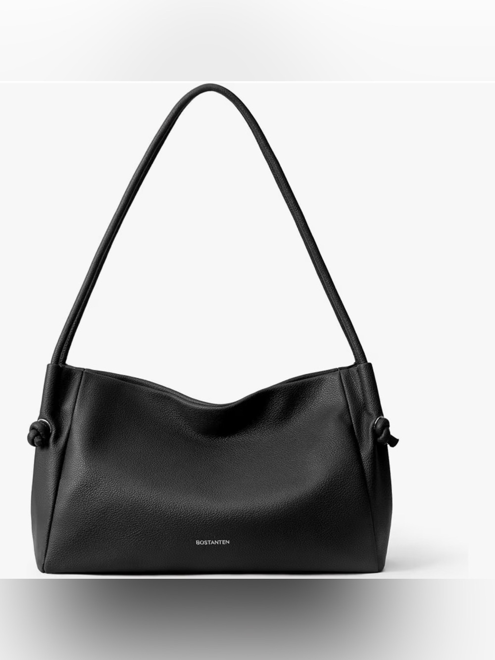 BOSTANTEN Black Pebbled Vegan Leather Shoulder Bag NWT